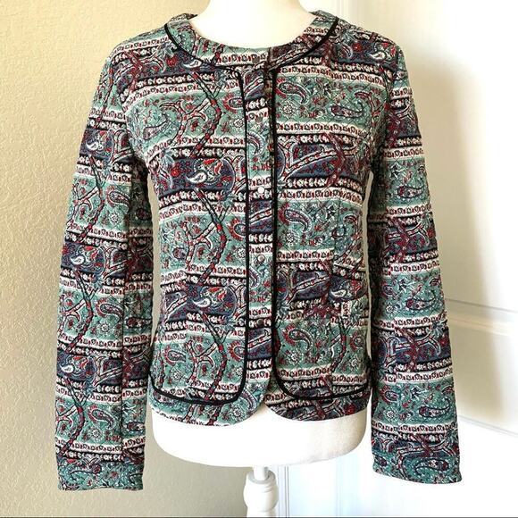 Isani x Target Paisely Snap Front Quilted Jacket - Picture 1 of 8